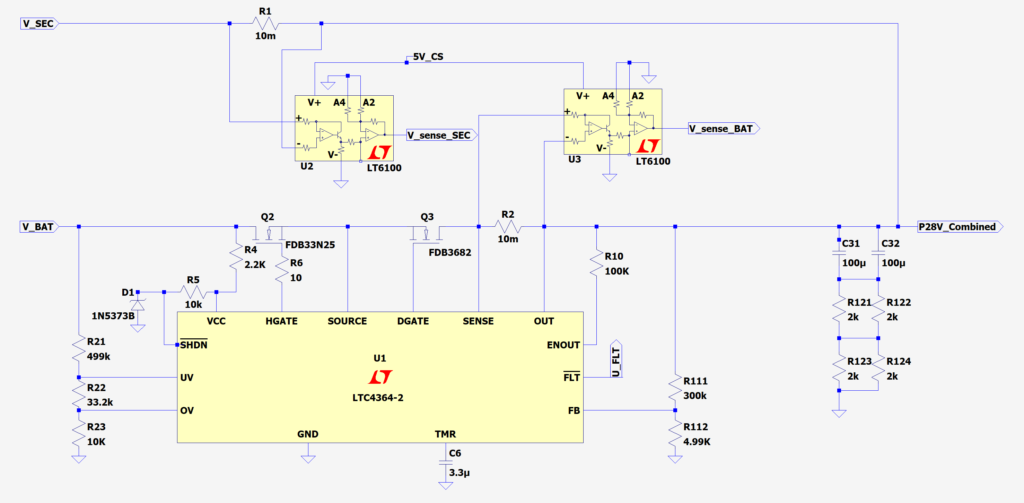 Schematic of the power selector subsystem